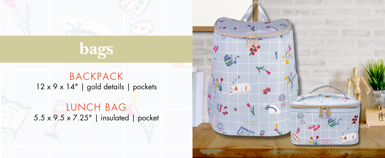 kate spade new york park picnic collection cute bags stationery desk accessories work