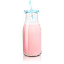 glass milk bottles