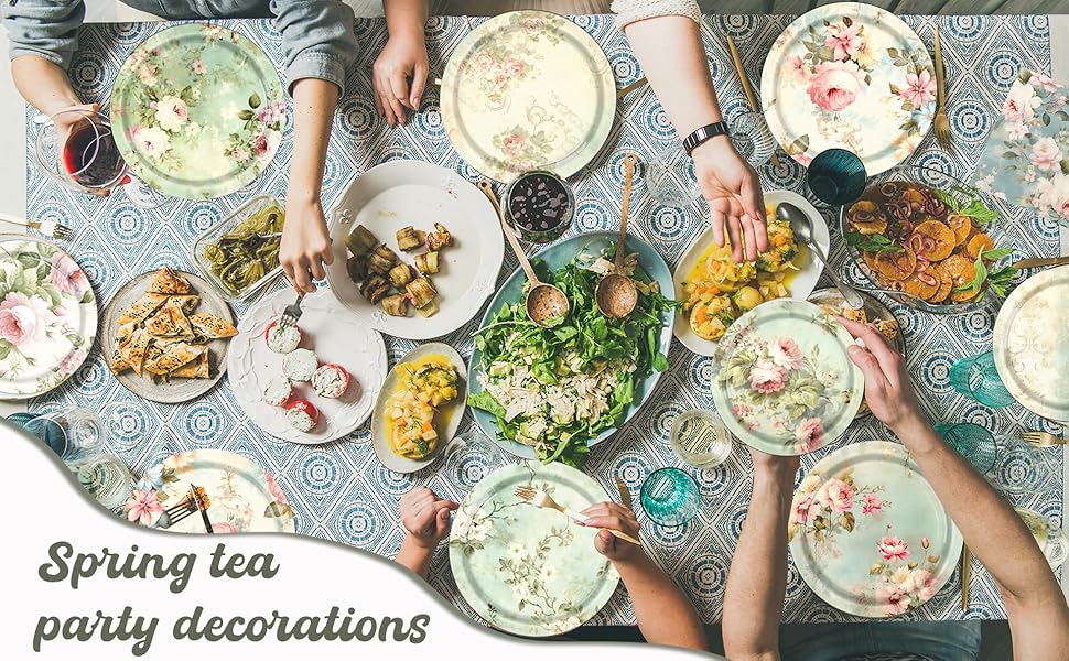 Vintage Floral Paper Plates