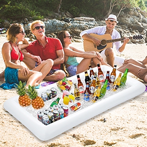 MorTime 4 PACK Inflatable Ice Serving Bar