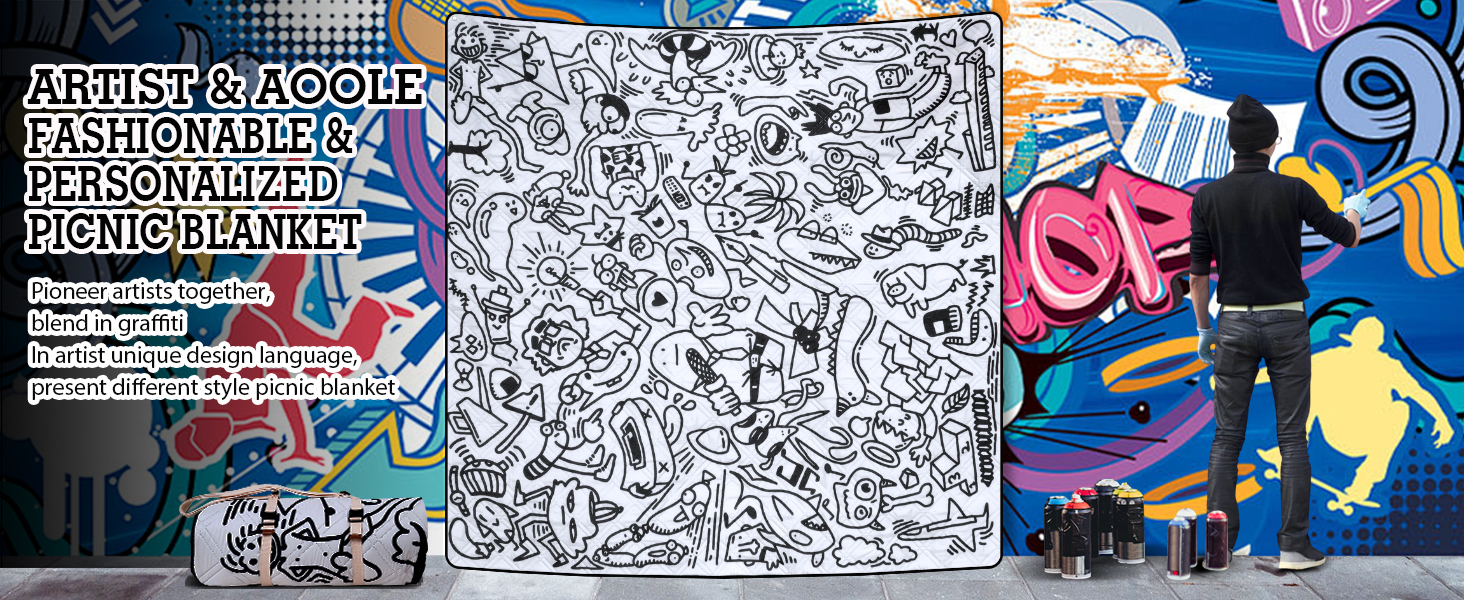 Graffiti Picnic white
