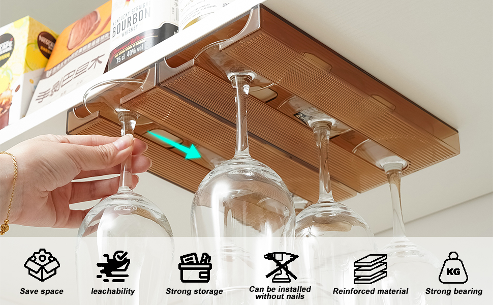Wine Glass Holder Under Cabinet 