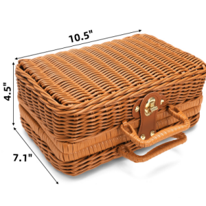 Wicker Suitcase Basket