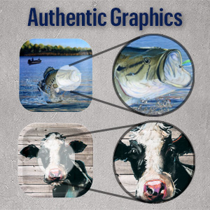 We use graphics that are Authentic to each party Theme.
