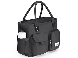 Hafmall black lunch bag with bottle holder