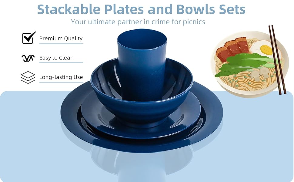 Plastic Dishes Set