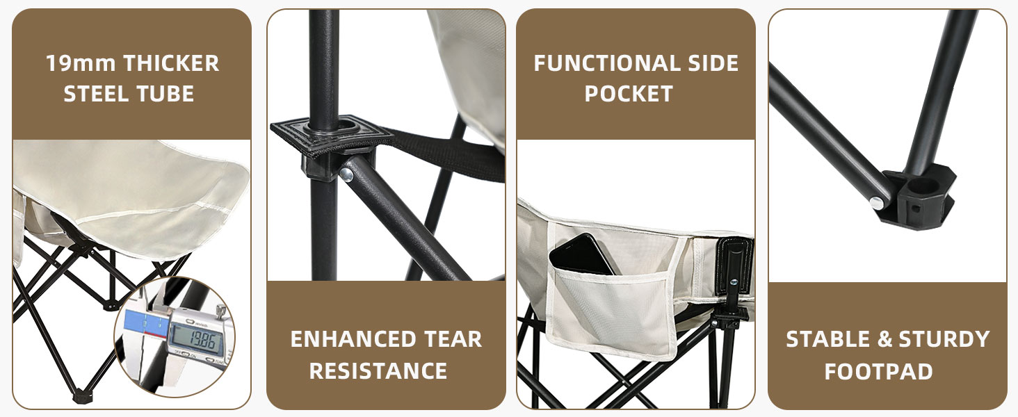 folding camping chair set