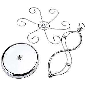 in disassembled state, wine glass holder