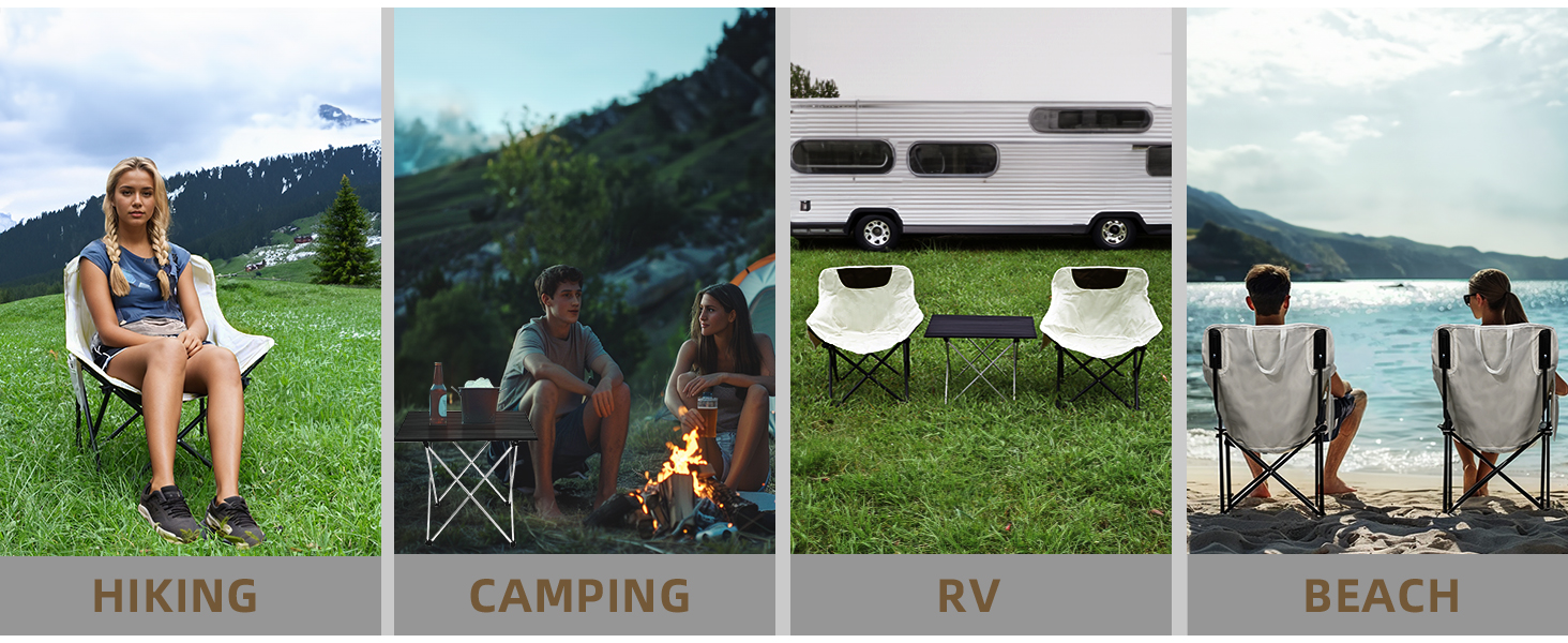 folding camping chiair set