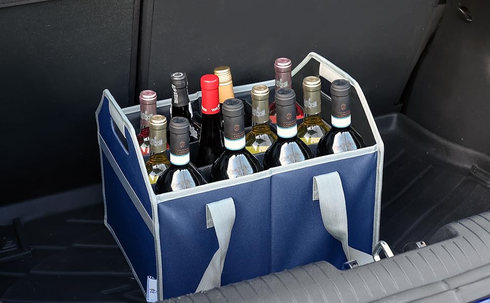 12 bottle carrier shopping storage in car trunk