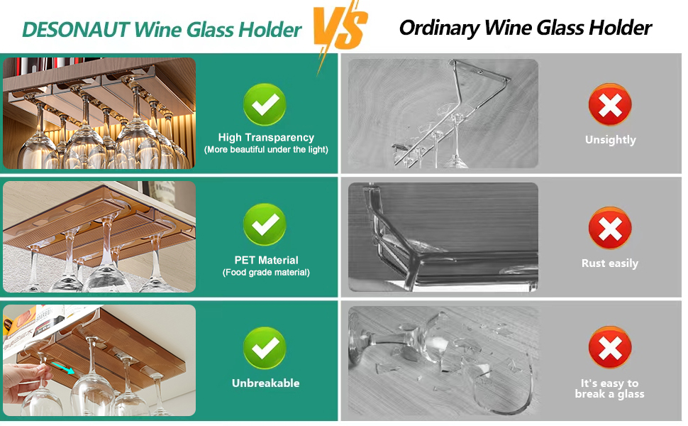 Wine Glass Rack Under Cabinet