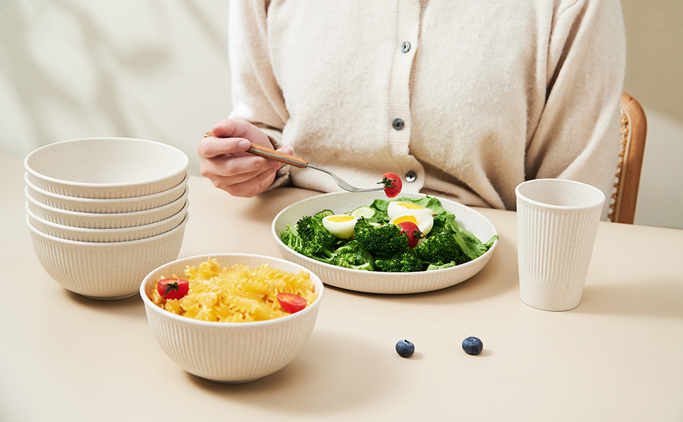 Wheat Straw Dinnerware Sets
