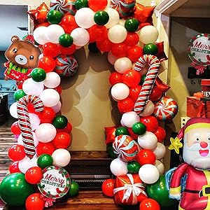 red white confetti balloons Red Christmas Balloons red party decorations