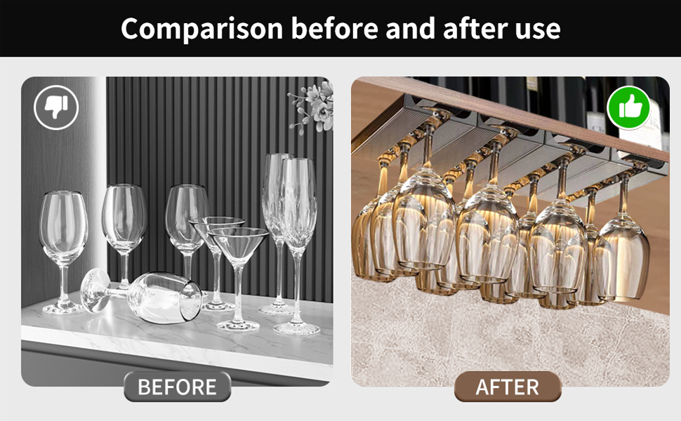 under cabinet wine glass hanger