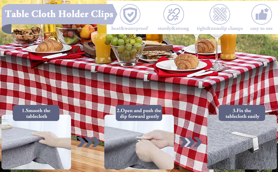 Table Cloth Holder Clips