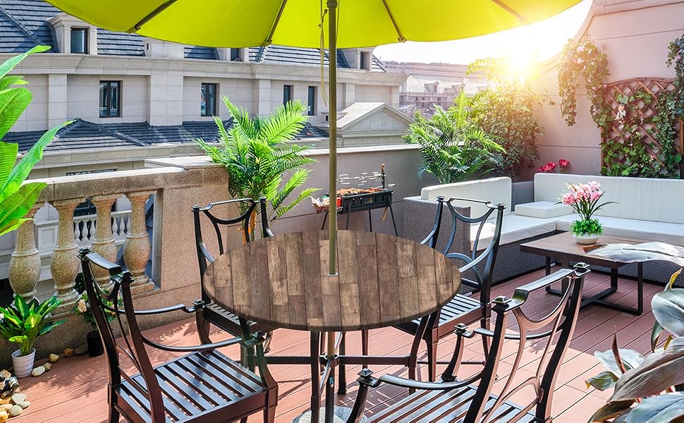 Outdoor Tablecloth with Umbrella Hole