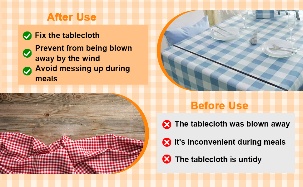 Table Bungees Tablecloth Strap Bands for Outdoor, Kitchen, Picnic Camping, Wedding Party