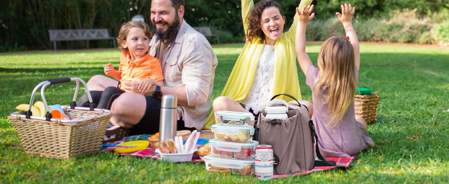 adjustable shoulder strap lunch bag for stanley bottles camping lunch cooler travel lunch cooler  