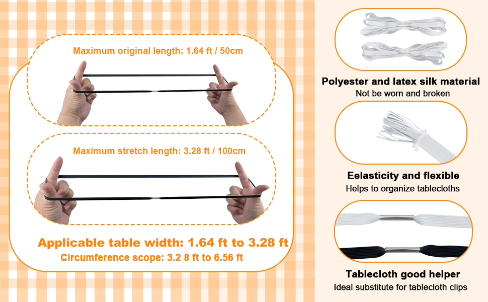 Elastic Windproof Band Cords to Hold Down Table Cloth