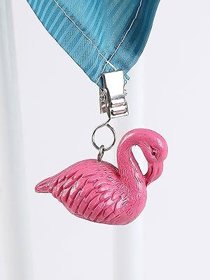 Set of 4 Flamingo Shaped Table Cover Tablecloth Weights Clips
