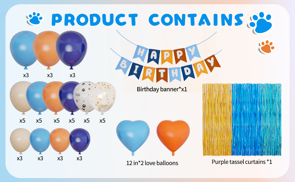Blue and OrangeBirthday Party 