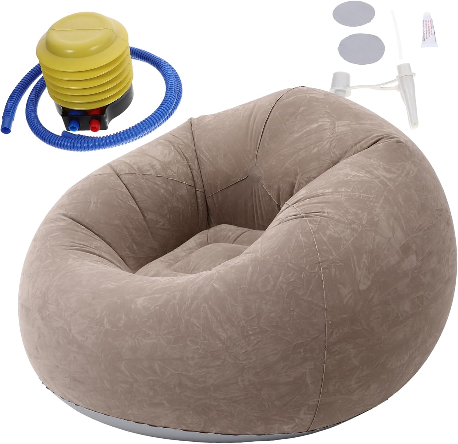 1Set Inflatable Lazy Couch Chair Portable Outdoor Sofa for Camping Picnics and Beach Fun Lightweight Material Easy to Inflate for Home and Outdoor Use