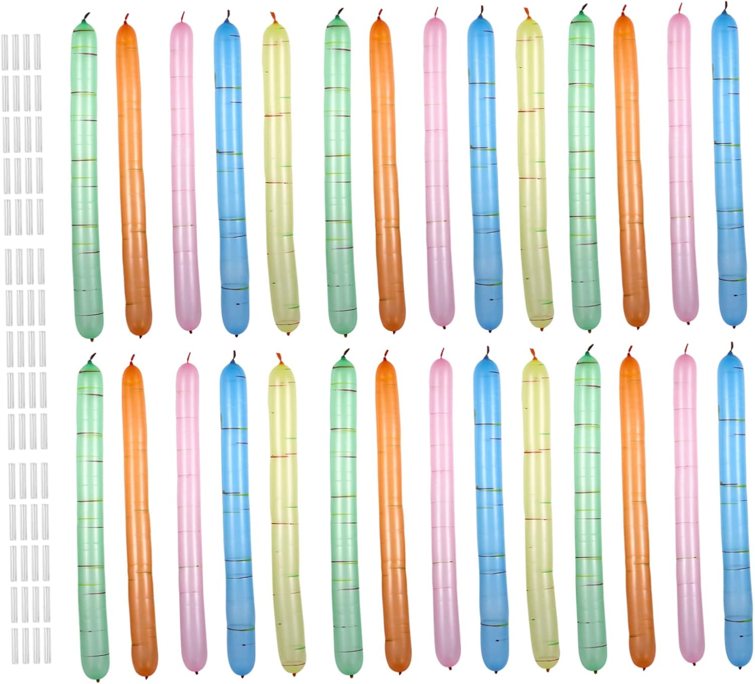 1Set Rockets Balloons Long Latex Balloons for Parties Picnics and Science Experiments Vibrant Colors Reusable for Decorations