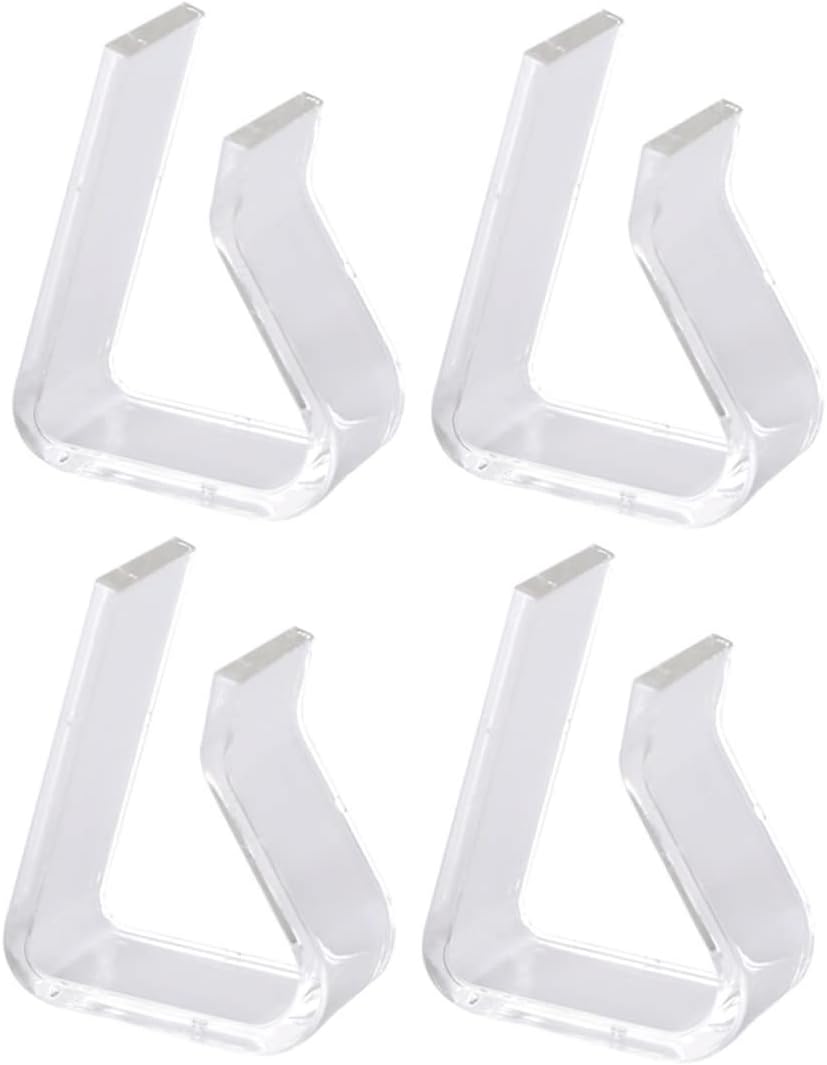 4pcs Transparent Tablecloth Clips Secure Table Cover Clamps for Indoor Outdoor Use Lightweight Picnic Table Cloth Holders Easy to Install and Prevents Slipping