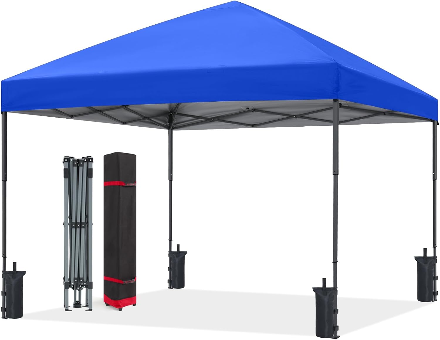 ABCCANOPY Pop Up Canopy - Outdoor Patio Portable Canopy Tent Heavy Duty for Backyard and Deck with 4 Sandbags(Blue, 10x10)