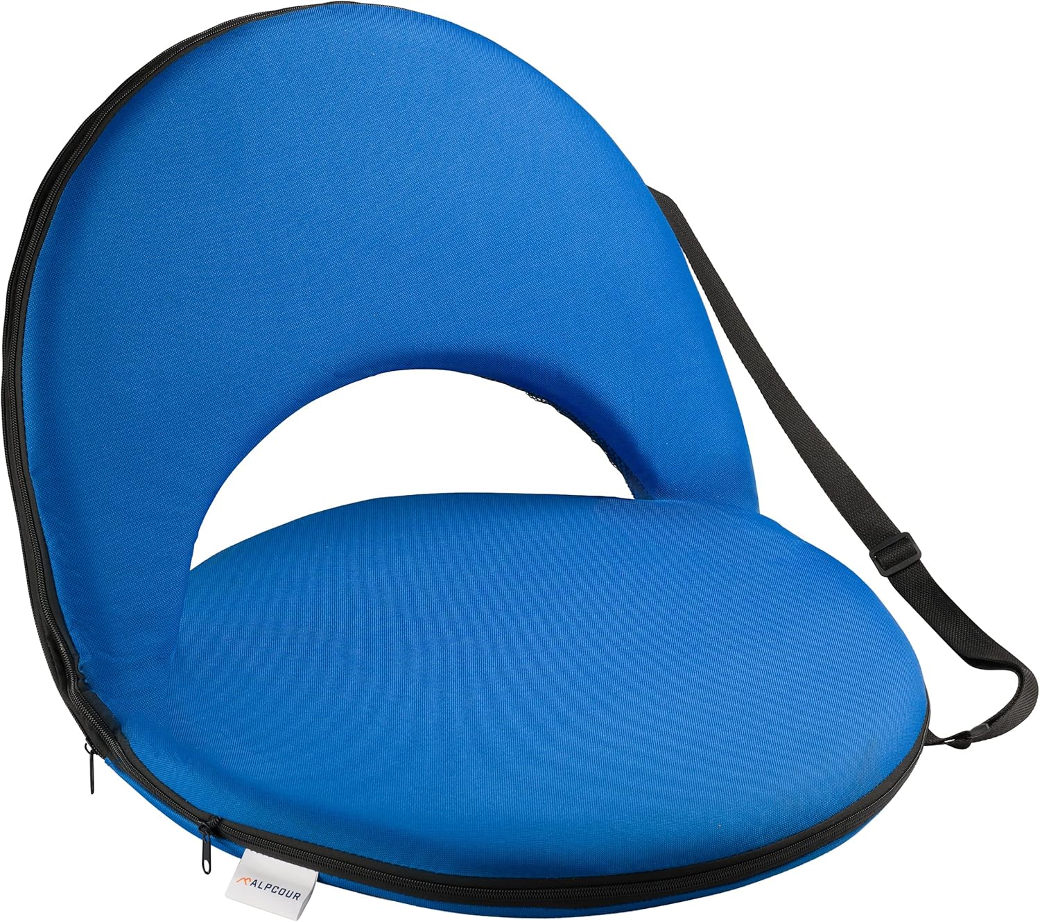 Alpcour Folding Stadium Seat – Deluxe Outdoor Camping Reclining Waterproof Cushion Chair for Bleachers – Best 6-Position Back Support Picnic Bleacher Seats w/Extra Thick Padding for Support & Comfort