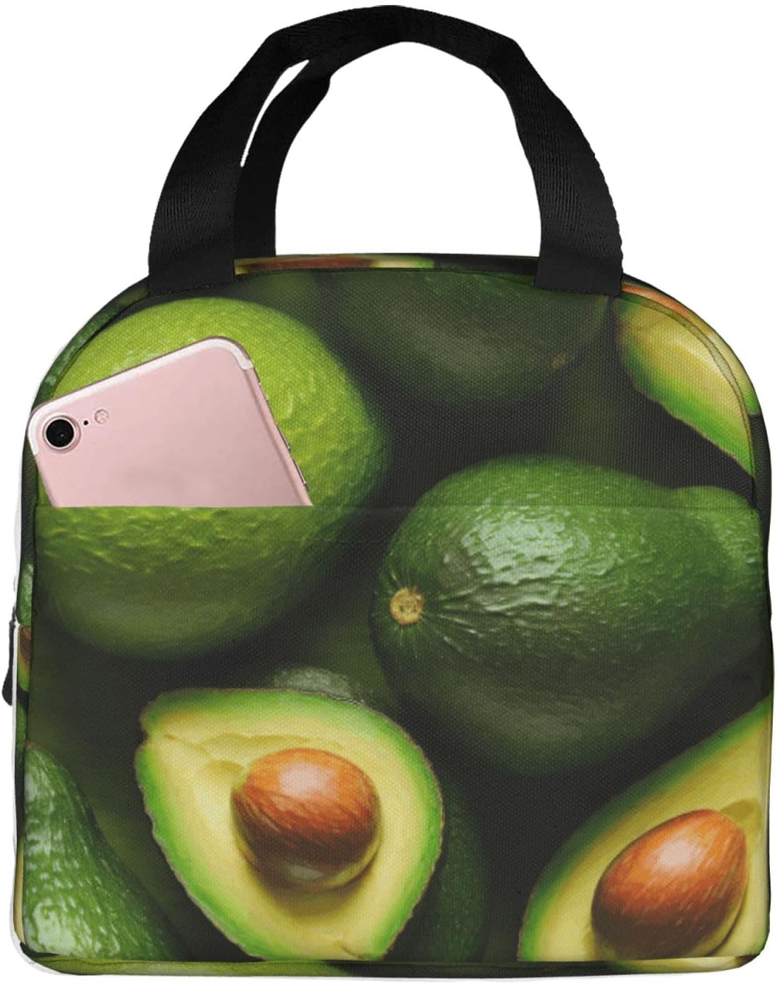 Avocado Pattern print Lunch Bag Lunch Box Reusable Insulated Lunch Tote Leakproof for Work Picnic
