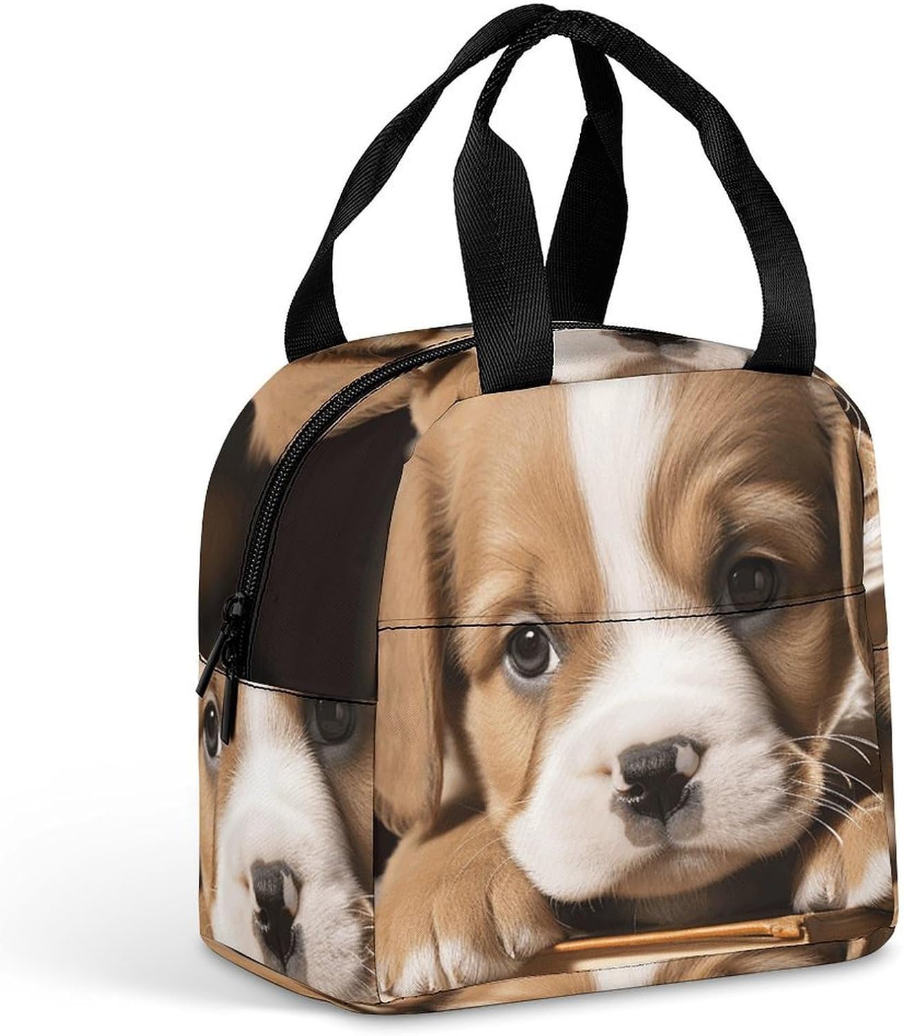 Puppy Dog Lunch Bag for Men Women Insulated Lunch Box Reusable Cooler Tote, Portable Lunchbag for Work, Picnic, Travel, Easy Carry