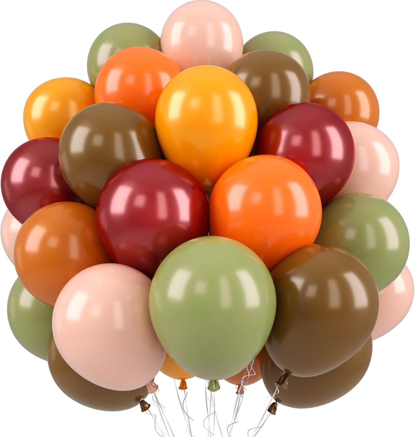 Sage Green Brown Balloons, Fall Balloons Orange Brown Yellow Balloons Burgundy balloons for Thanksgiving Wild Woodland Theme Party Birthday Baby Shower Wedding Bridal Shower Anniversary Decorations