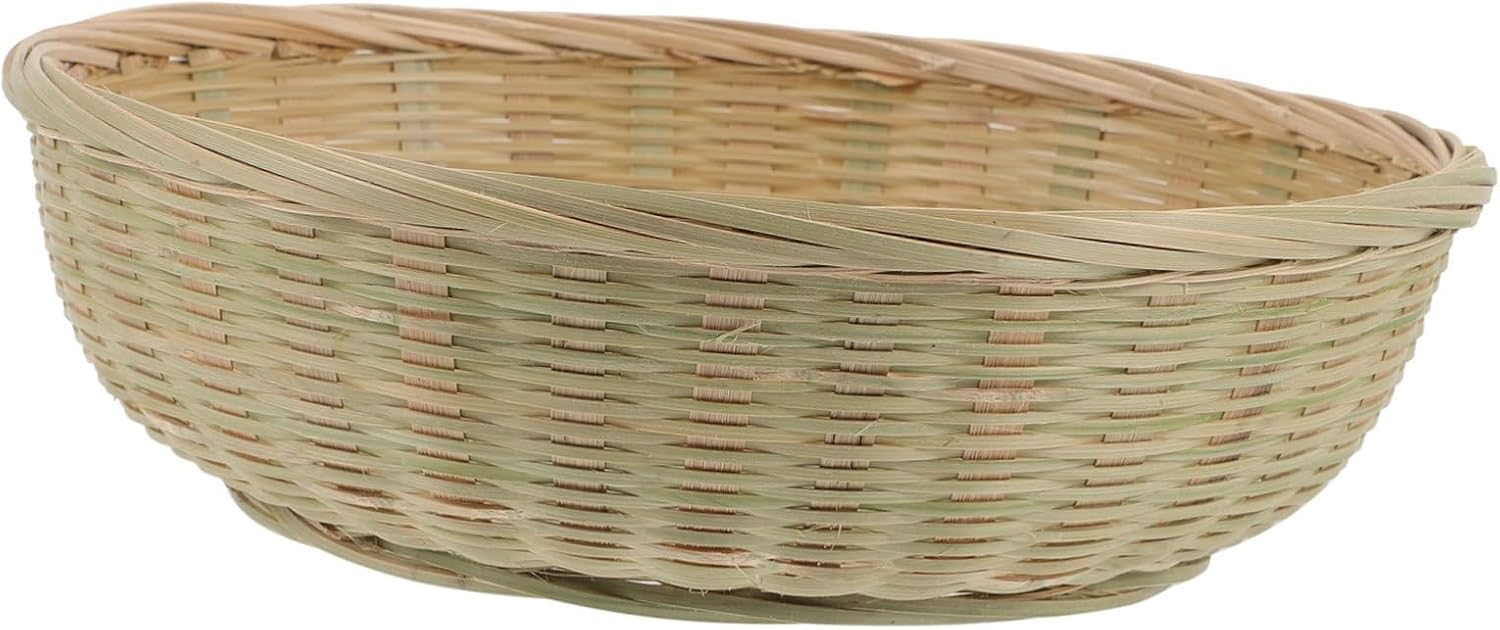 Woven Storage Basket for Snacks Fruits and Bread Handmade Treats Serving Basket for Picnics and Home Use Lightweight Design Height