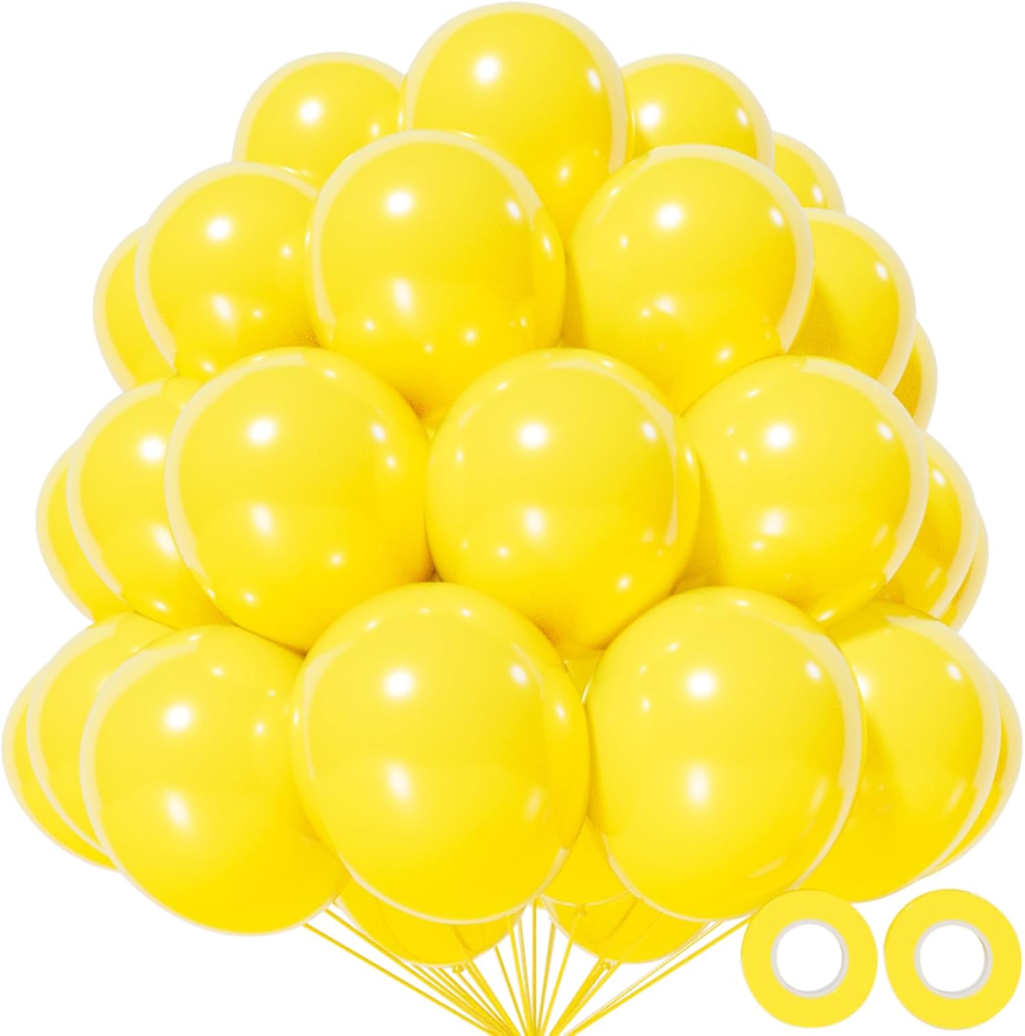 Yellow Balloons 12 inch, 110pcs Latex Party Balloons Helium Quality for Birthday Graduation Baby Shower Valentines Christmas Wedding Party Decorations (Yellow)