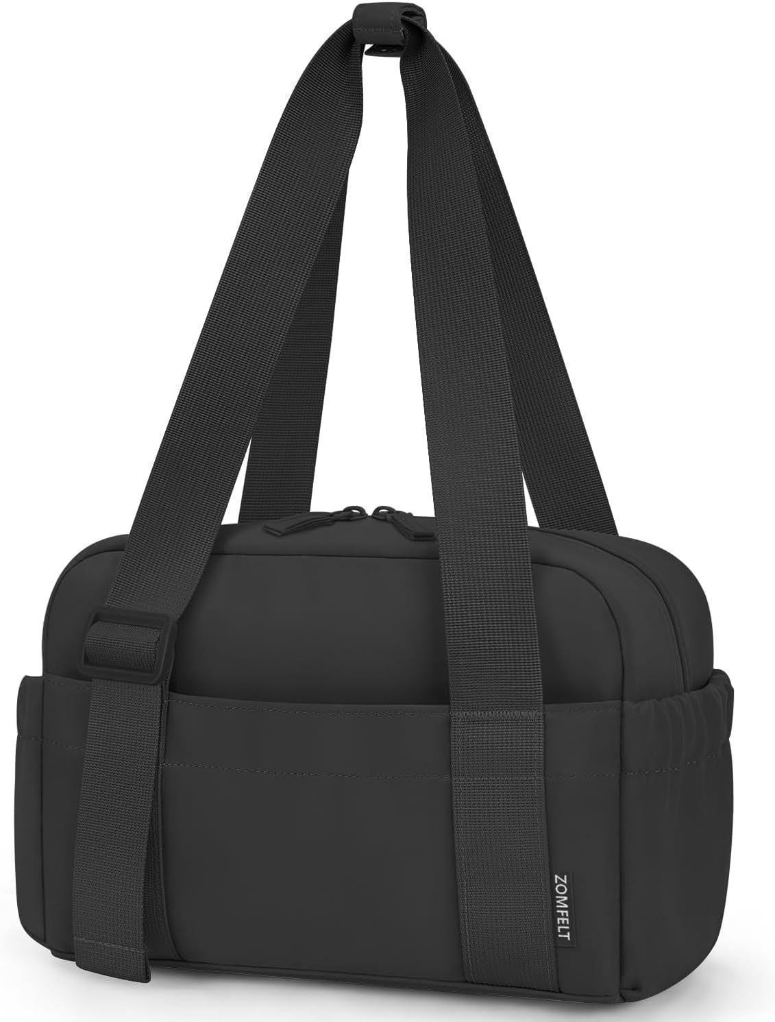 ZOMFELT Insulated Lunch Bag Women Men, Cute Lunch Box for Women Men, Leakproof Large Capacity Lunch Tote Bags with Adjustable Shoulder Strap for Work Office Outdoor Picnic Camping, Black