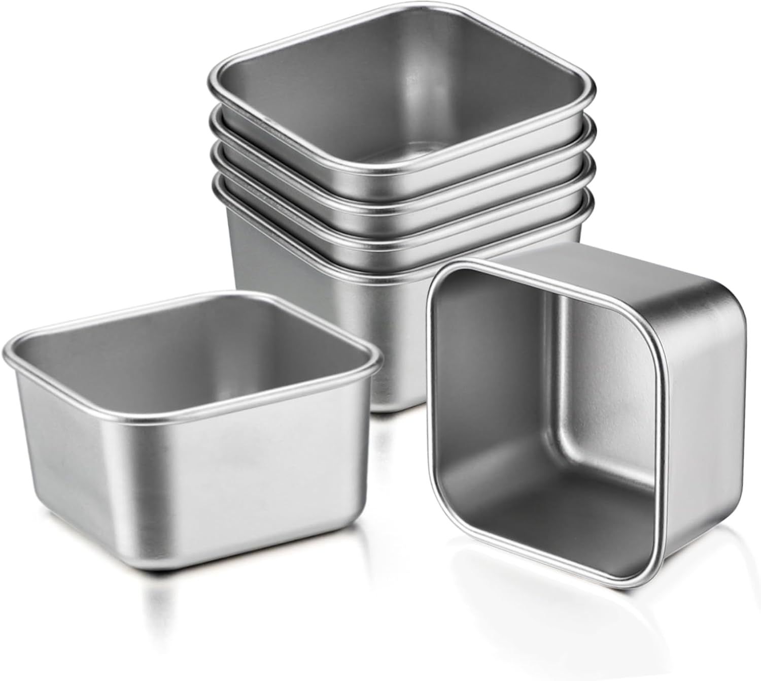 Stainless Steel Dipping Sauce Cups Set of 6 Mini Side Dishes Metal Condiment Cups Ramekins Containers for Ketchup Dressing Home Party Restaurant Kitchen