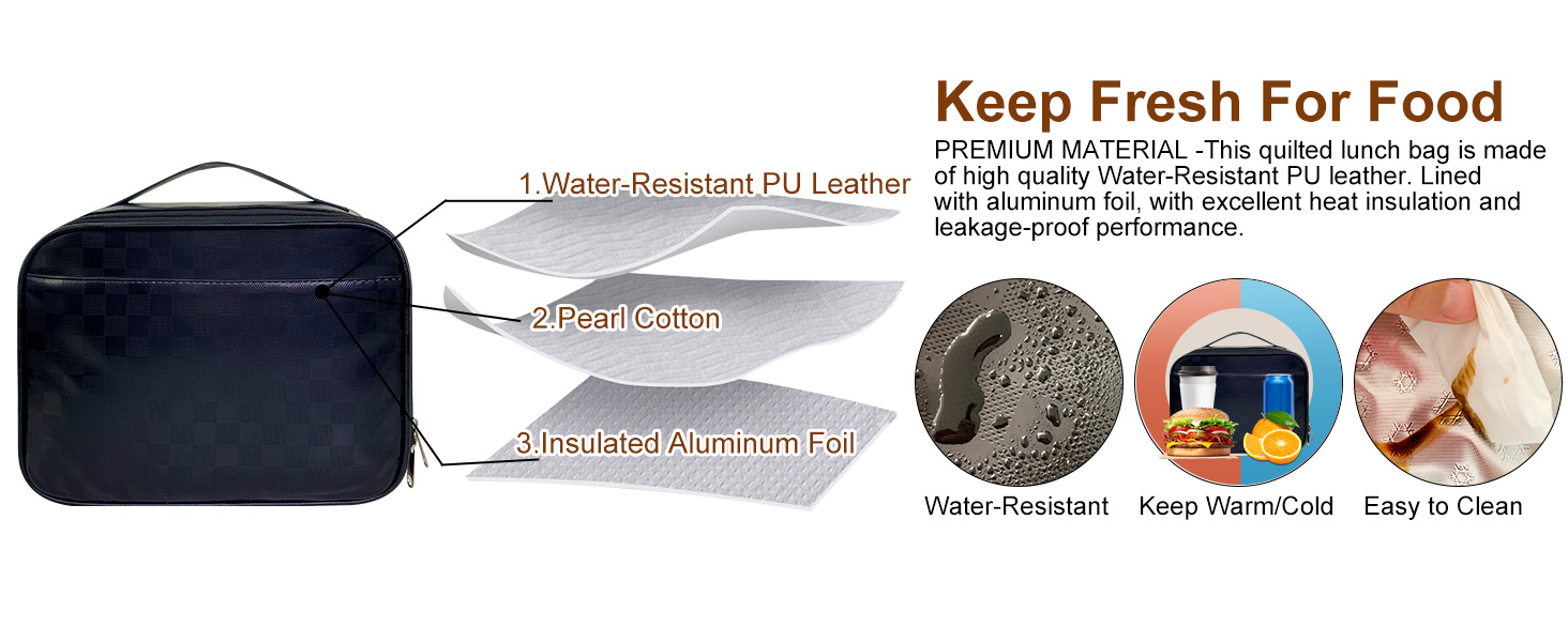 Insulated Lunch Bag, Keep Food Fresh