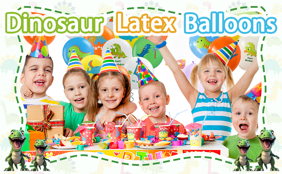  Dinosaur Latex Balloons