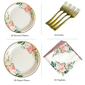 Floral Party Tableware Set