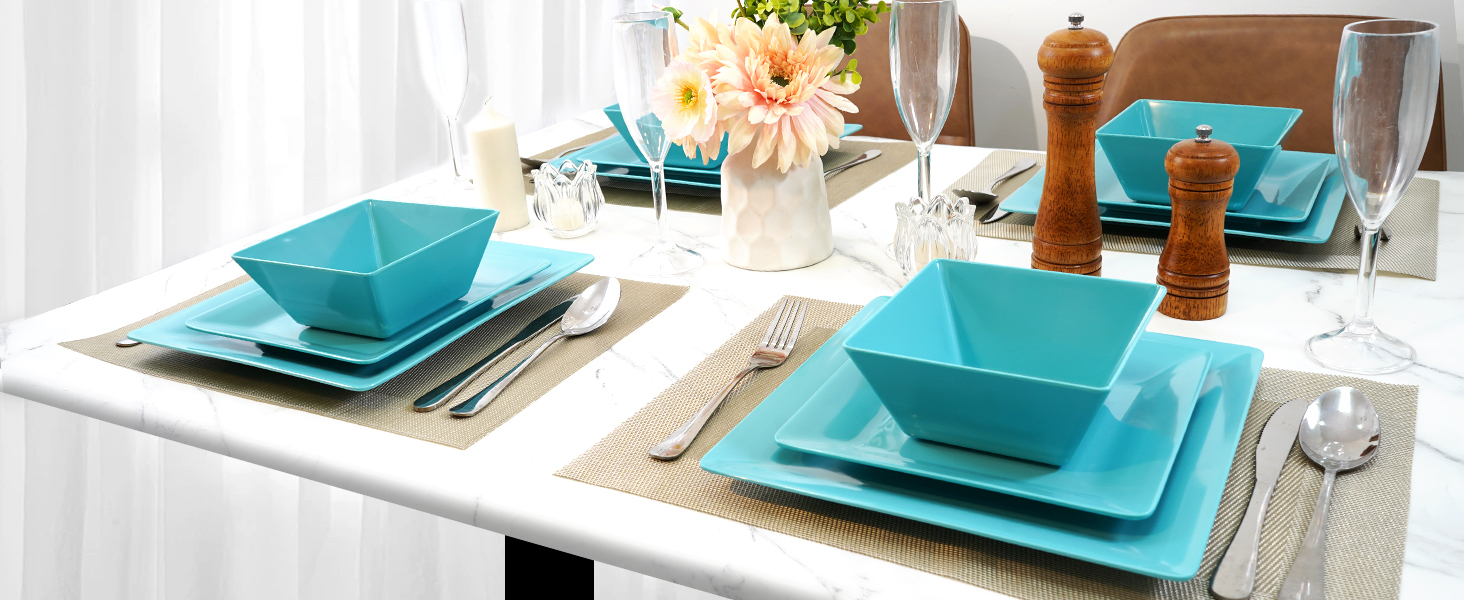 square dinnerware set