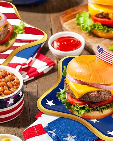 4th of July plates